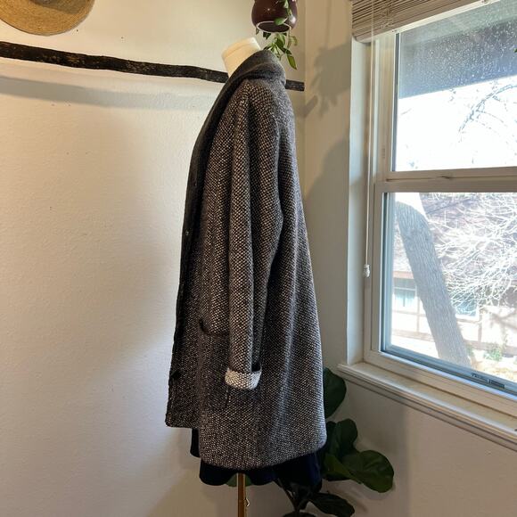 J. Jill Gray Soft Wool Plush Long Duster Cardigan Sweater Jacket Size Medium - Picture 4 of 15